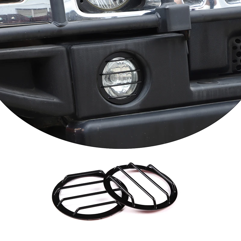 

Stainless Steel Black Car Front Fog Lights Cover Trim Fog Lamp Decorative Guard For Hummer H2 2003-2009 Auto Accessories