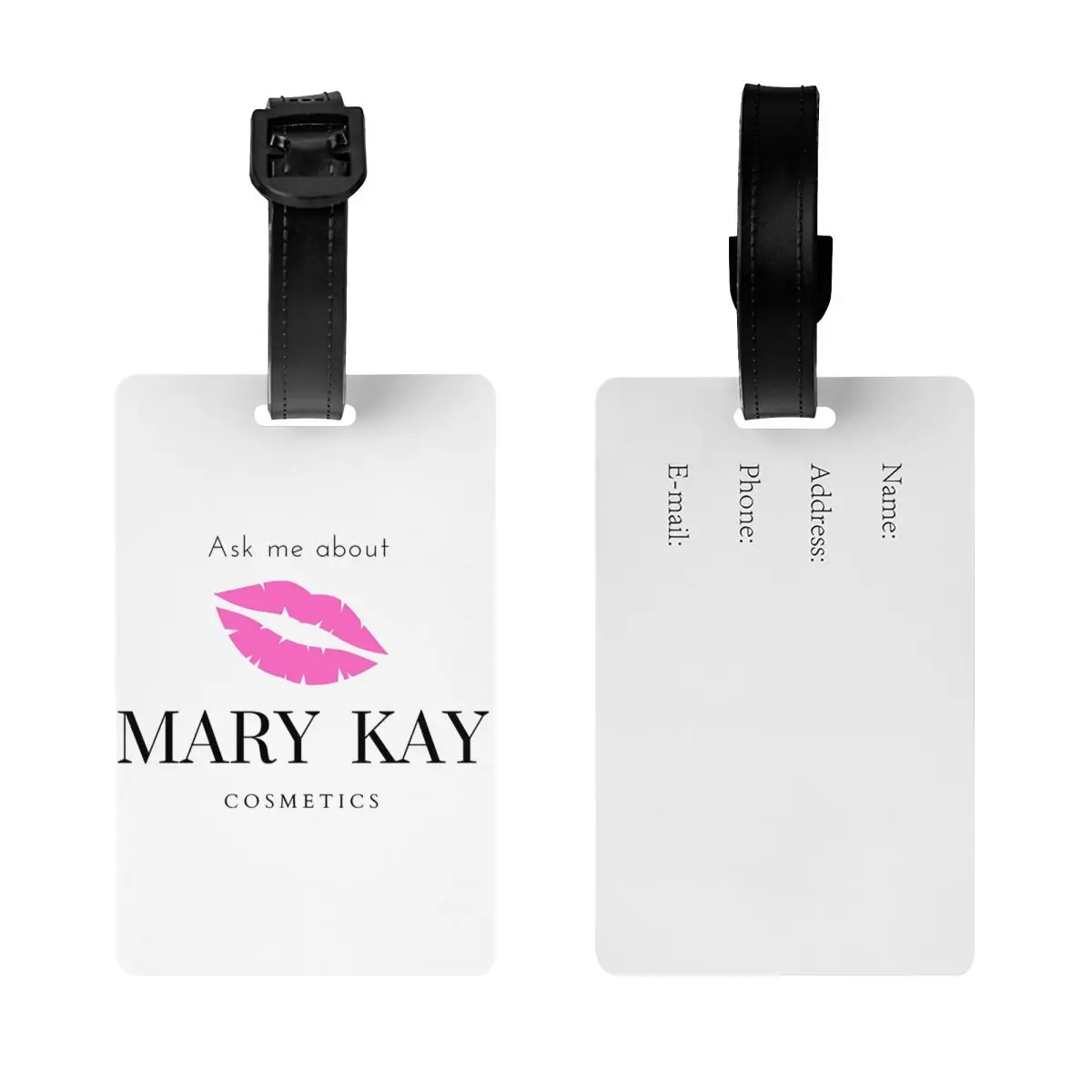 اسألني عن علامات الأمتعة Mary Kay، ملحقات حقيبة السفر، أزياء السفر، علامة الصعود، حامل الملصقات، عنوان اسم الهوية