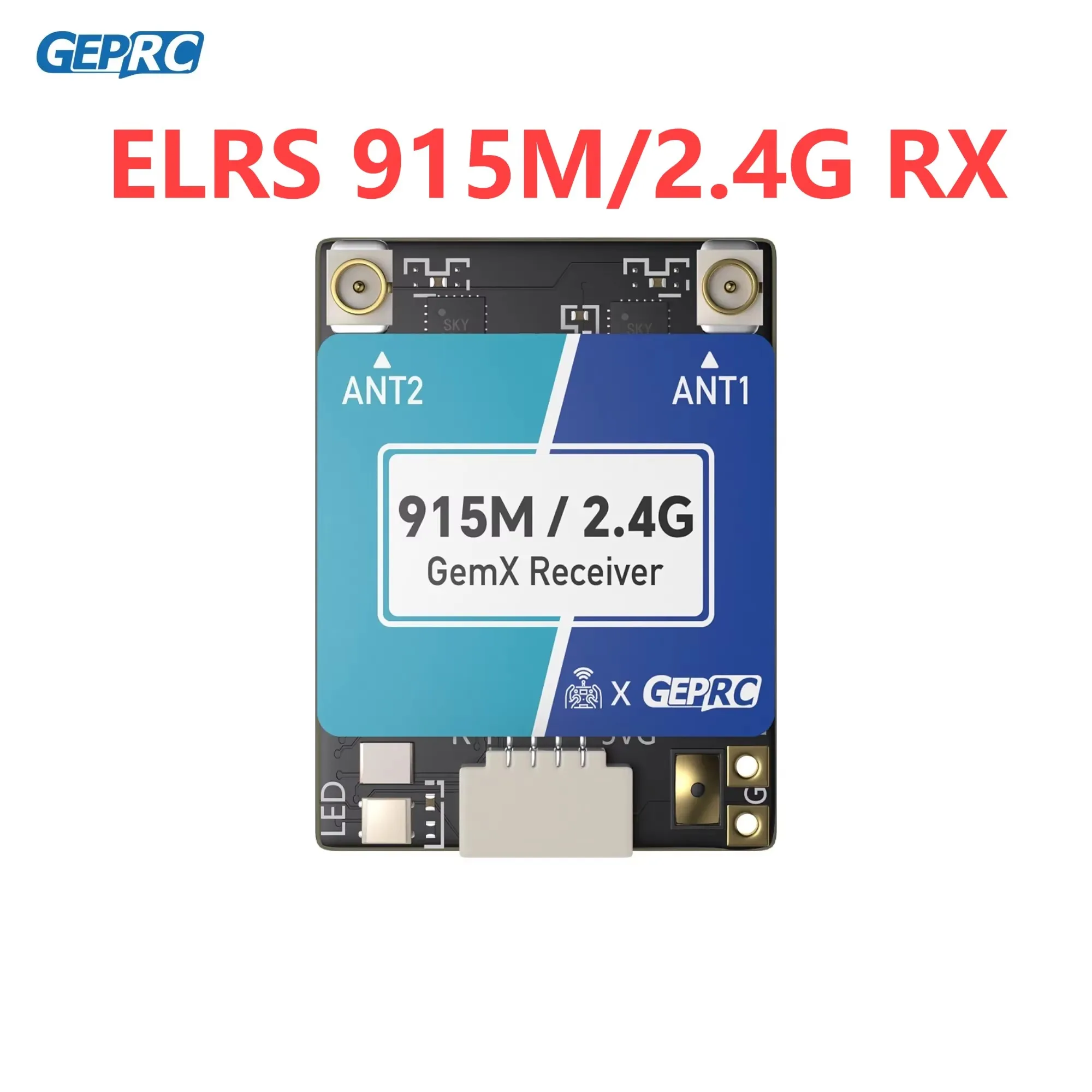 GEPRC ELRS 915M/2,4G Gemini Xrossband receptor TX módulo Dual-RF Chip 1000Hz DIY FPV Quadcopter piezas de Dron de estilo libre de largo alcance