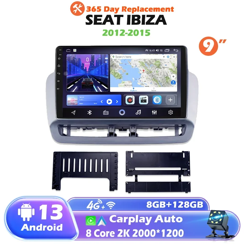 

Android Car Radio Multimedia Player for Seat Ibiza 2012 - 2015 Carplay Auto Car Electronic Devices Stereo GPS Navigation Netflix