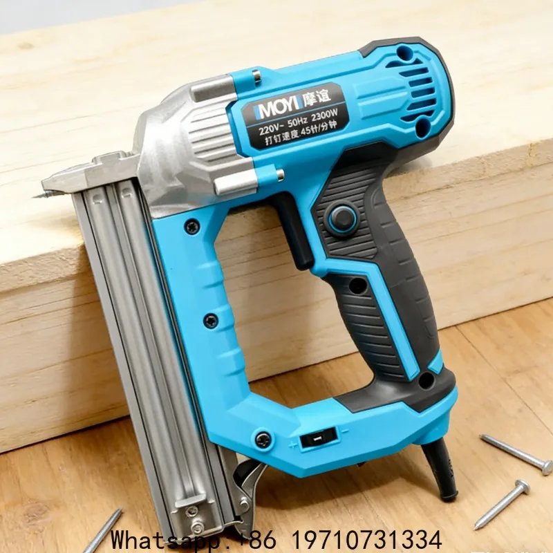Electric Nailer 220V Electric Staple Gun Handheld Power Nail Gun for Woodworking, Furniture Assembly & Upholstery