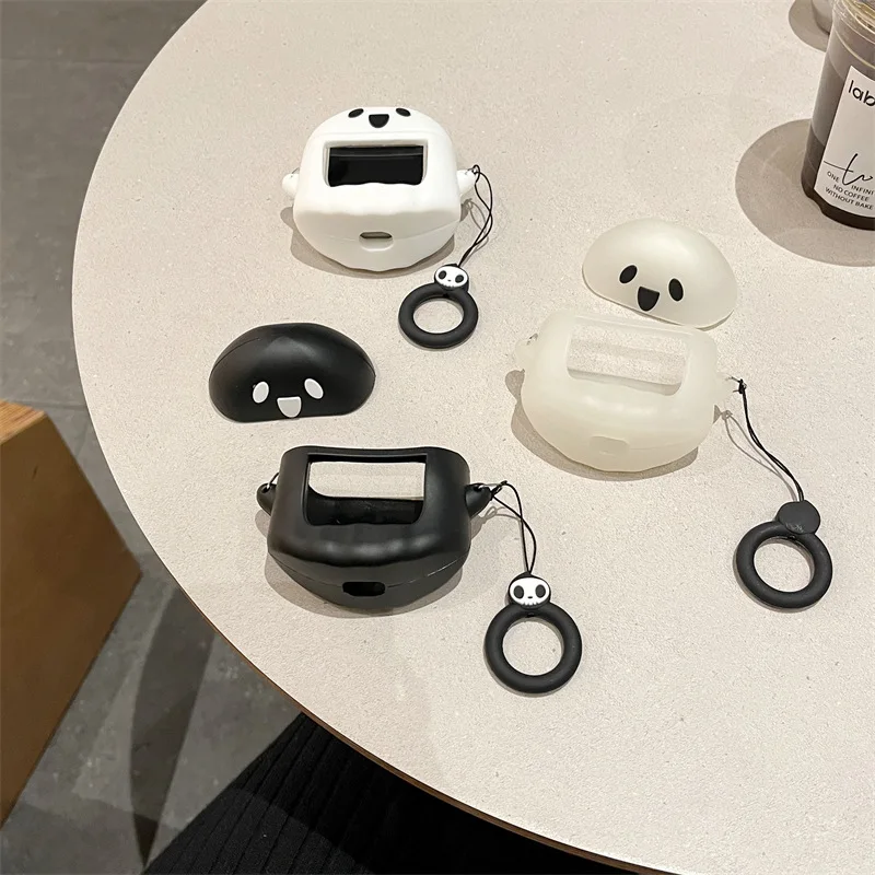 For JBL TOUR PRO2 New Protective Cover with Ring,Cute Funny Creative Ghost Design Silicone Earphone Case For JBL TOUR PRO 2