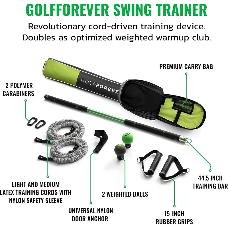 Ayuda de entrenamiento como se ve en Netflix, Swing completo, sistema oficial de Fitness de Golf de PGA Tour, equipo de entrenamiento de Golf Premium probado