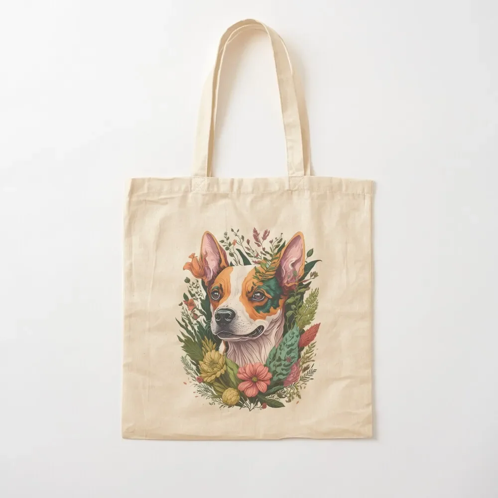 

Vintage Paws: Adorable Doggy Delights with Flowers Tote Bag sac pour femme shopper bags Shopper handbag Bag