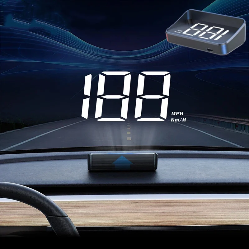 2026 In-vehicle Speedometer HUD Head Up Display Digital Speed Meter Windshield Projector Vehicles Truck Electronics Accessorie