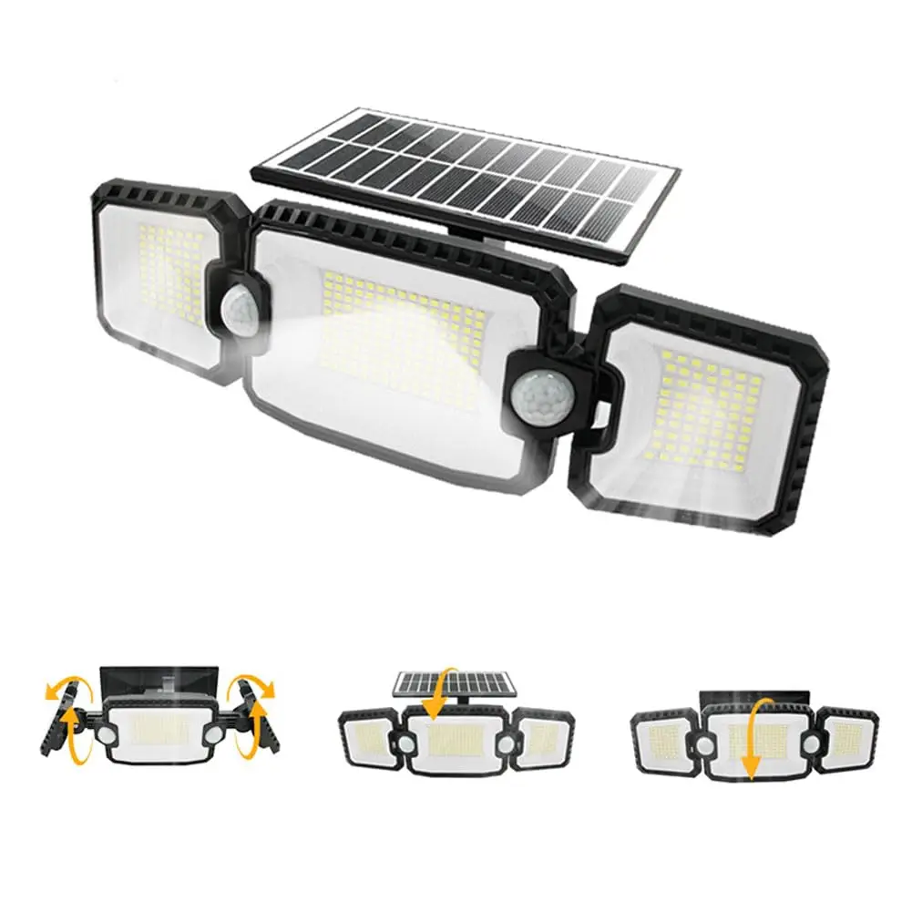 

Solar Lights Outdoor 3 Modes Solar Flood Light 2 Motion Sensor Solar Wall Lamp 305 LED Security Lights Wide Angle Detection Area