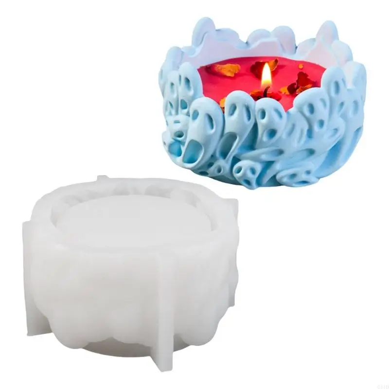 Q81D صياغة القوالب جمجمة شكل الشموع قوالب القوس شمعة السيليكون