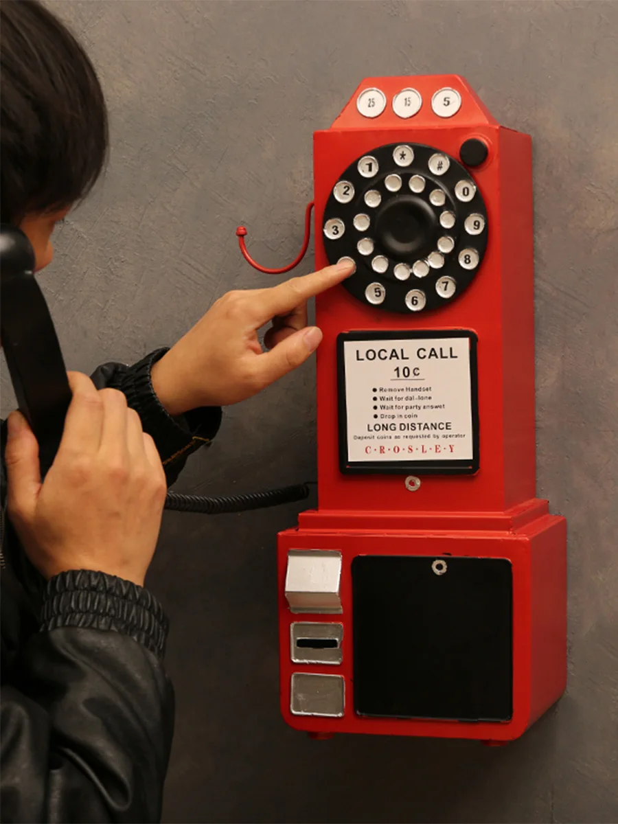 Vintage Decoration Telephone Projector Scene Layout Wall Industrial Style Decoration Feng Shui Photography Props Decor