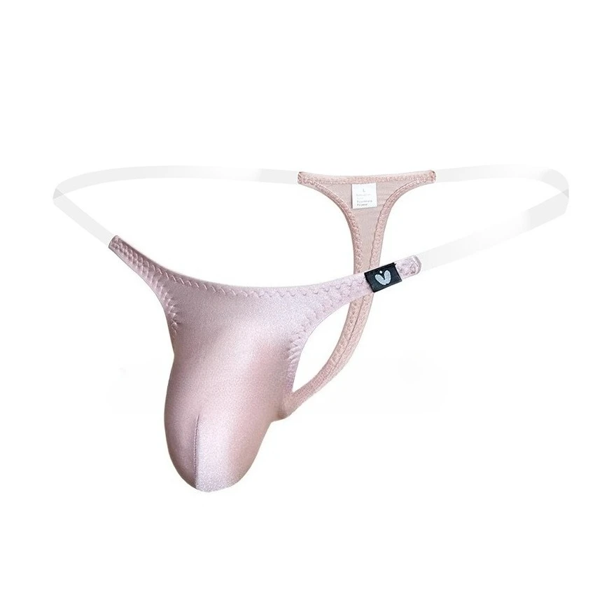 

Men Large Bulge Pouch Thong Underwear Invisible Transparent Strap Low Waist Sexy Panties 0711-1