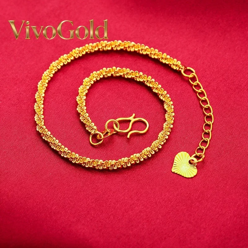 

VivoGold VivoGold Caterpillar Bracelet for Women, 24K Gold, AU999 | Solid caterpillar with pearl spots, gentle & whimsical for e