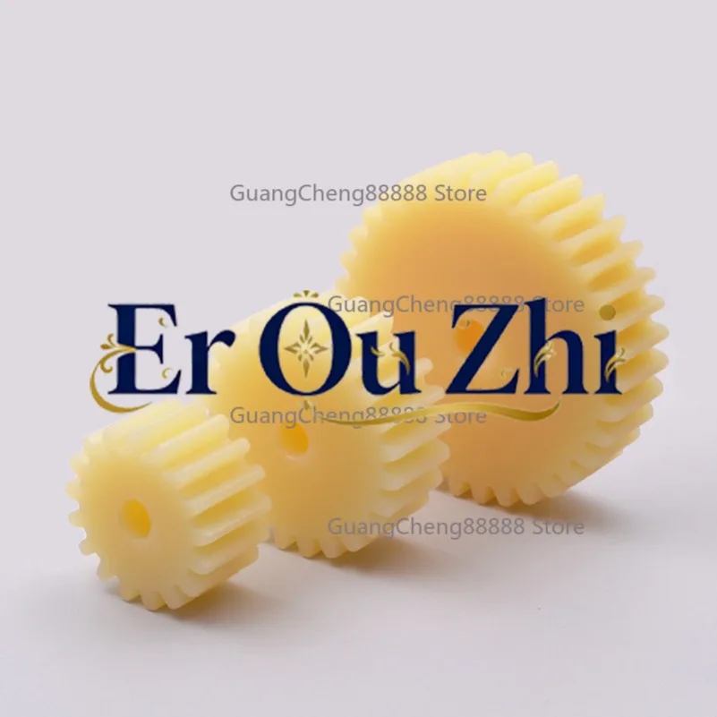 Nylon spur gear 2 mold 12-50 teeth, mechanical transmission, cylindrical gear rack, plastic spur gear