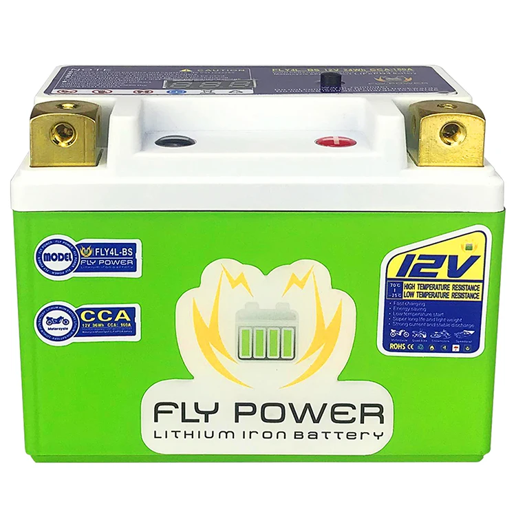 Eu Voorraad 4L-BS 5L-BS 7A-BS 9-BS 160 ~ 350 Cca Lithium Motorfiets Starter Batterij Scooter 12V LiFePO4 Motor Batterij met Bms