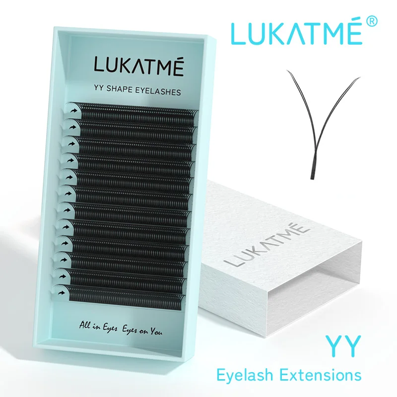 

LUKATME YY Eyelash Extensions Premium Soft Volume Fans Y-Shaped Cross False Eyelashes YY Lashes