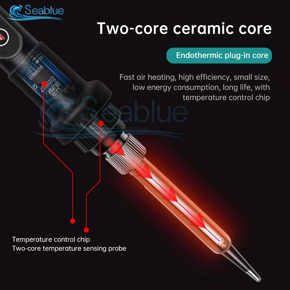 Adjustable Temperature Electric Soldering Iron Switch 220V 110V 80W Welding Solder Rework Station Heat Pencil Tips Repair Tool