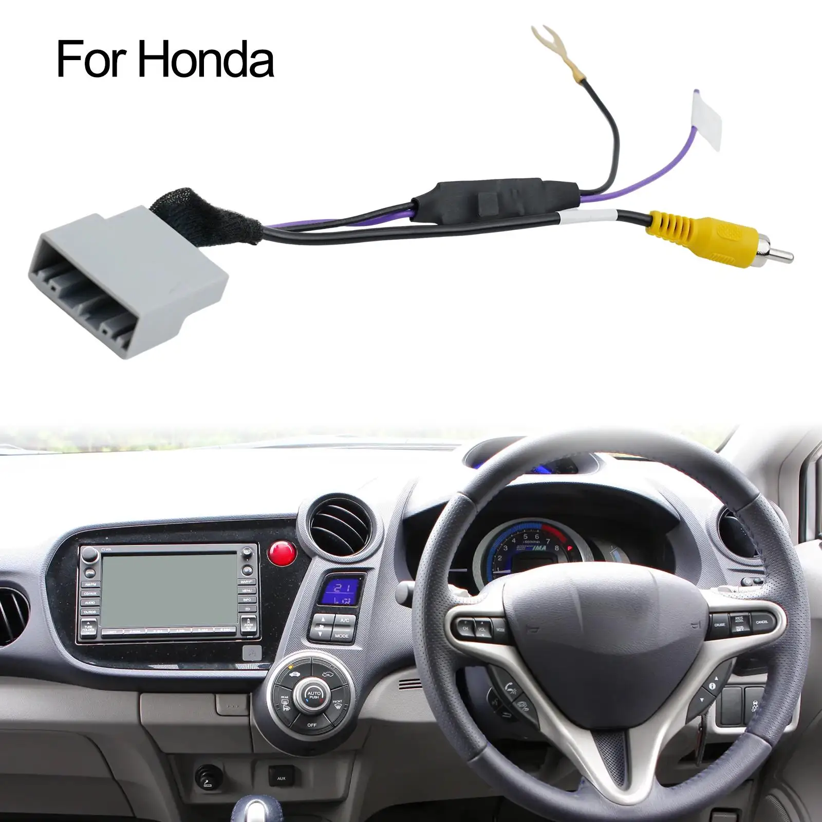 24 Pins Reverse Camera Adapter Cable For Honda Rear Viewing Camera Adapter Wire Auto Radio Line DC12V ABS Cable