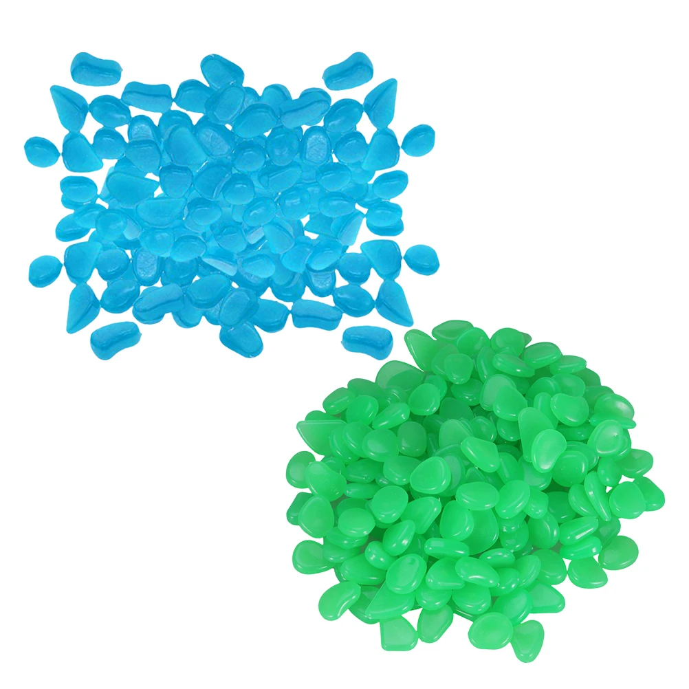 

200pcs Dark Pebbles Colorful Resin Stones Solar Luminescent Fish Tank Aquarium Garden Pathway Fish Tank Pebbles Landscape