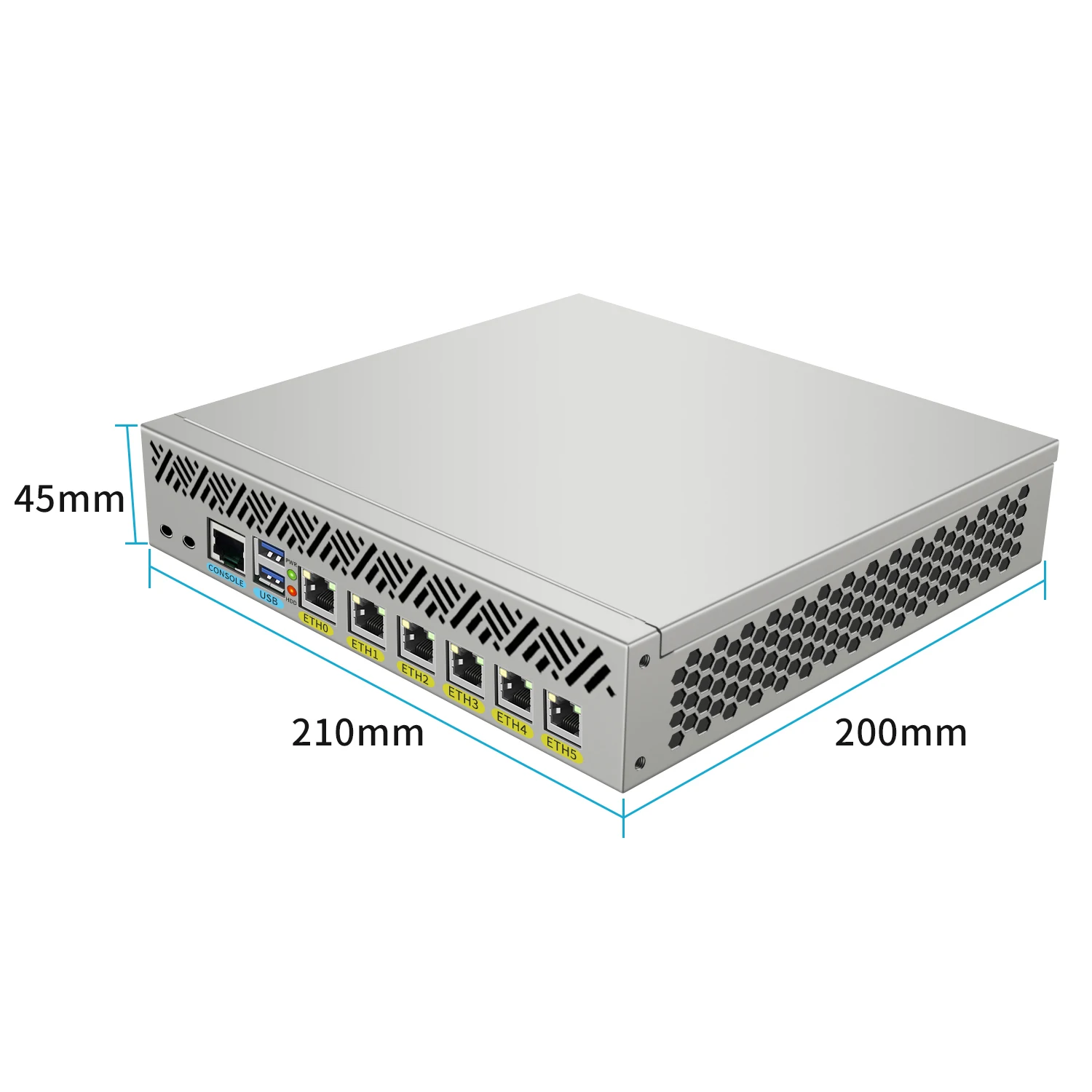 جهاز شبكة سطح المكتب مع مع معالجات Intel 11th Gen 6x 2.5GbE منافذ بناء جدار الحماية خادم المنزل SD-WAN OTS-1449NP-6L