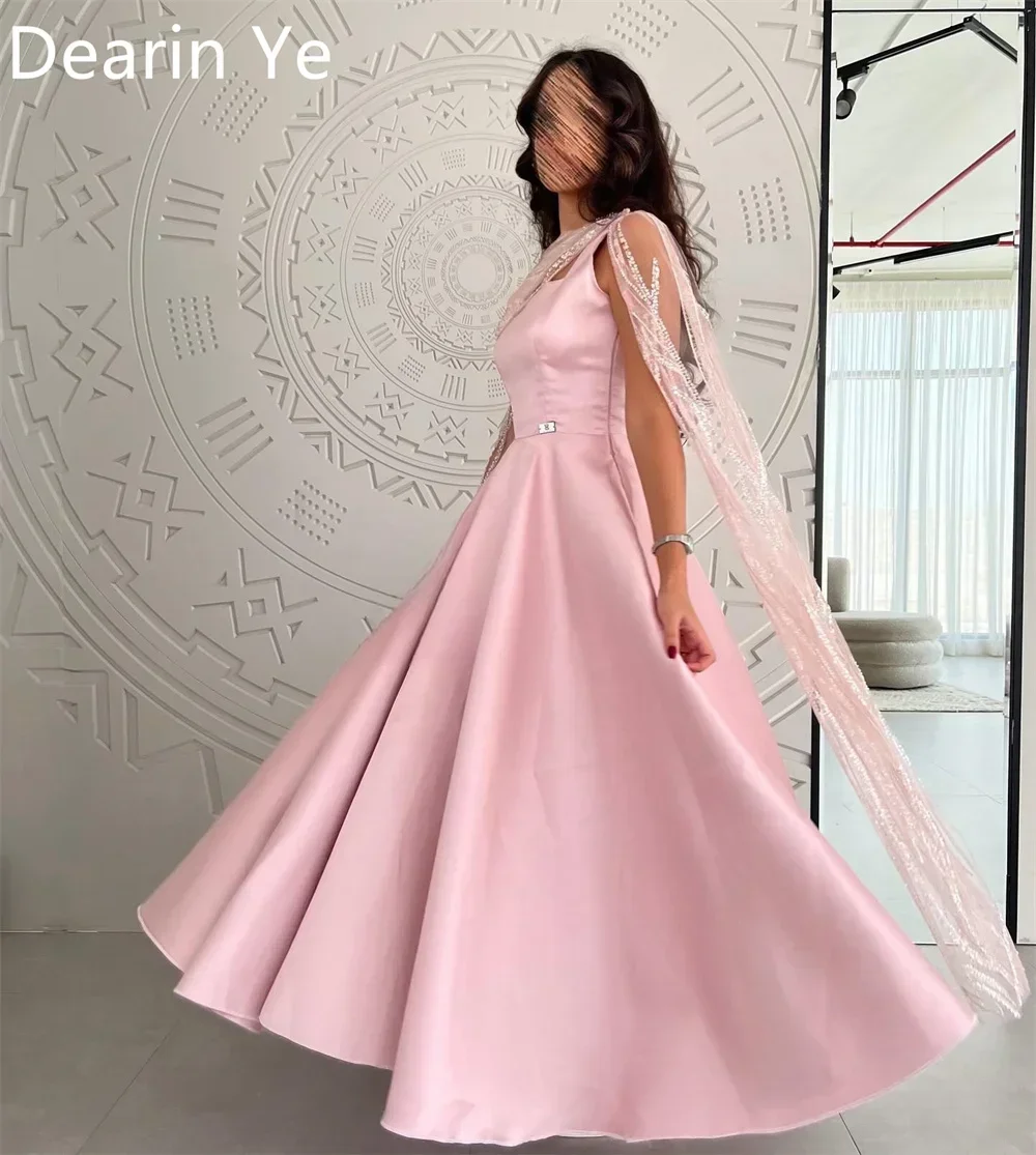 ที่กําหนดเองชุดราตรี Dearin Scoop คอ A-Line ข้อเท้าความยาวกระโปรง Draped Bespoke โอกาสชุดราตรีซาอุดีอาระเบีย Forma