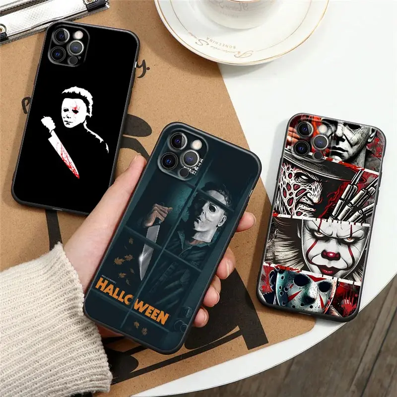

Horror Halloween Movie Michaels Myers Phone Case For Apple iPhone 17 16 15 14 13 12 11 Pro Max Plus 17Air 17Pro Back Cover Funda