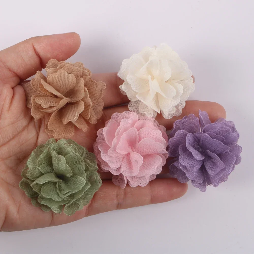 

1pcs Organza Fabric Handmade Artificial Flower Patch For Bridal Wedding Headpieces Corsage DIY Accessories Supplies For Jewelry