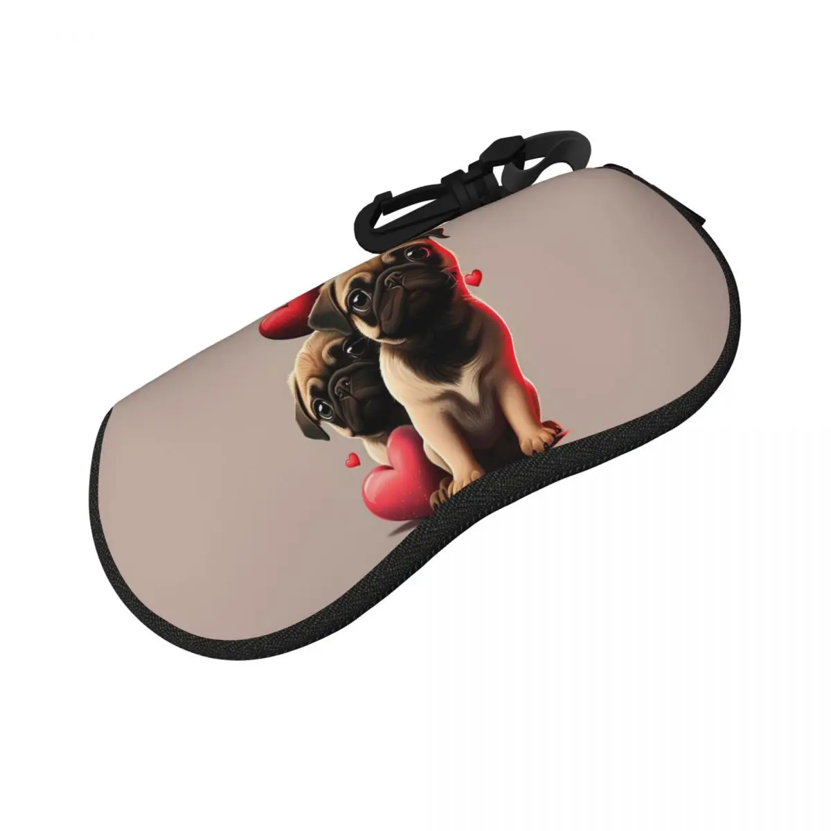 

Pug Dog Animal Shell Glasses Case Portable Sunglasses Box Women Men Soft Eyeglass Bag Pouch