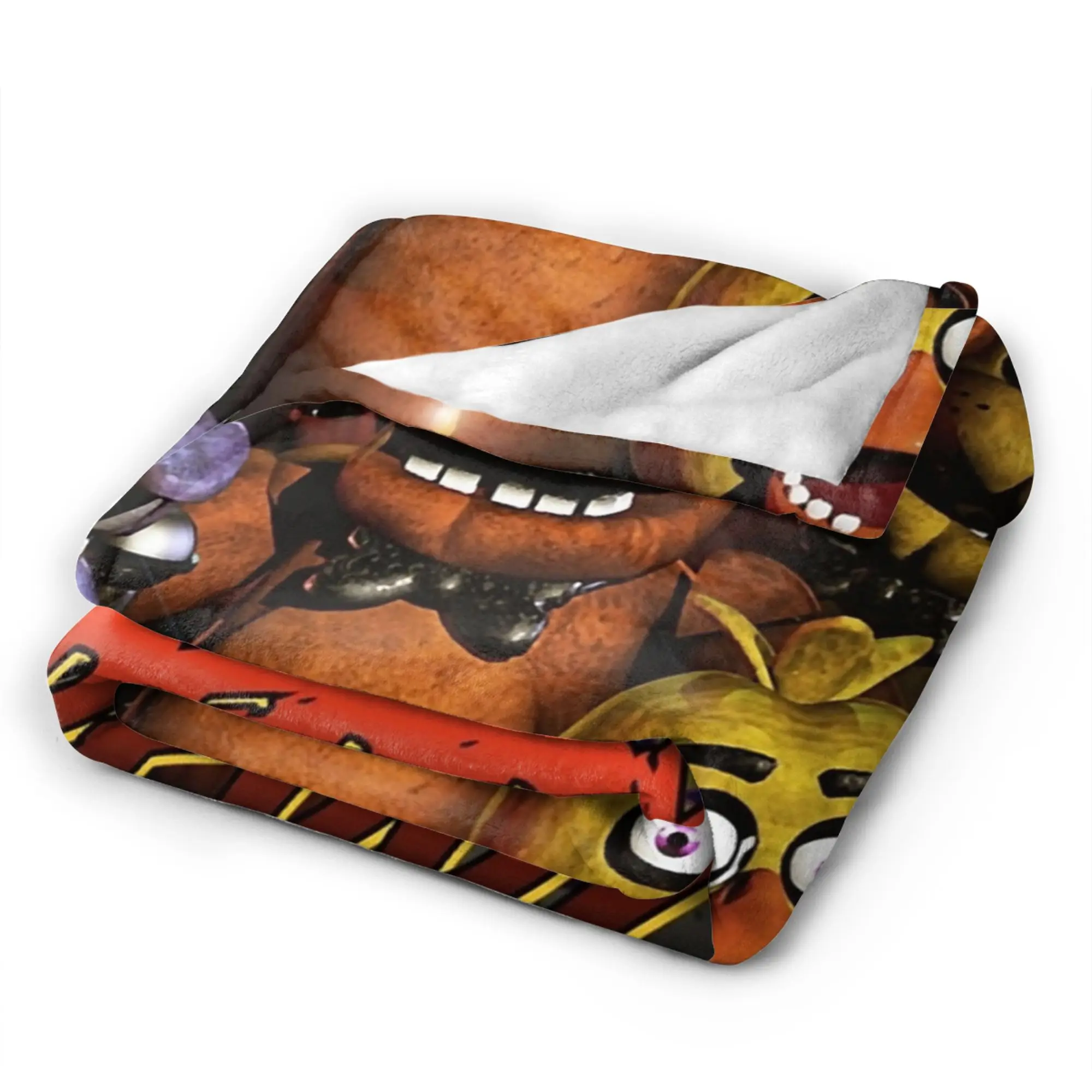 Super Warm Blanket Airplane Travel FNAF At Freddys Bedding Throws  Flannel Bedspread For Home Decor Graphic Sofa Bed Cover