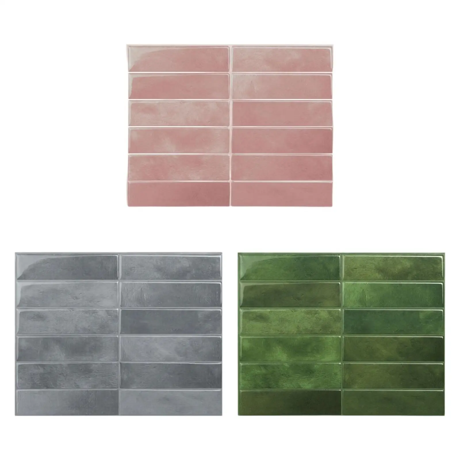 10Pcs PVC Wall Tiles Self Sticky Peel and Stick Decorative Decoration 9 x11.4inch Wall Tiles Backsplash Tiles Wall Stickers