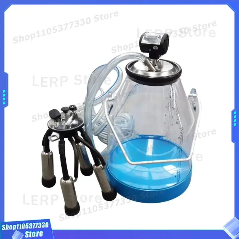 Pre-Assembled Milking Bucket Group with 240cc Milking Cup Set Complete Milking Unit for Cow Goat Dairy Farming