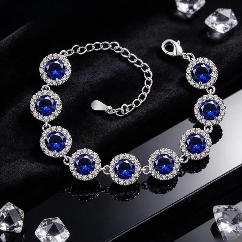 Luxury-lite 925 silver sunflower bracelet, fashionable and versatile jewelry piece, handcrafted chain.