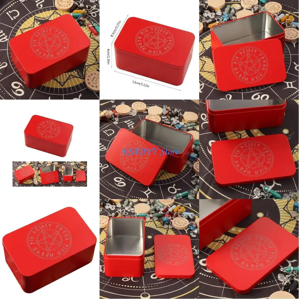 

G6DE Metal Storage Box Organizers Jewelry Playing Cards Box Candy Storage Can