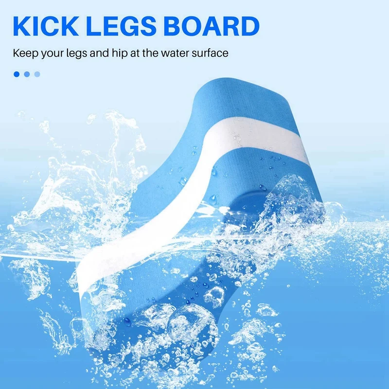 5x Foam Pull Boei Eva Kick Benen Board Kinderen Volwassenen Zwembad Zwemtraining-Blauw + Wit