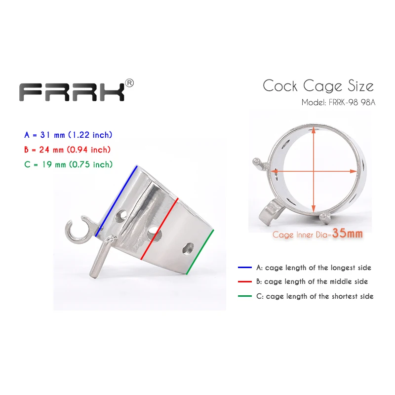 FRRK Small Penis Rings Stainless Steel Male Chastity Cage Sexual Wellness Bondage Cock Belt Lock Devices BDSM Sex Toys for Men