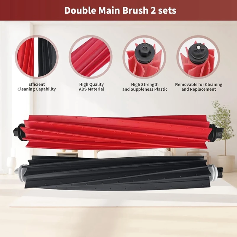 قطع غيار JDZD لـ Roborock S8 Maxv Ultra جهاز آلي لتنظيف الأتربة مجموعة ملحقات فرشاة جانبية رئيسية مرشحات HEPA قماش ممسحة