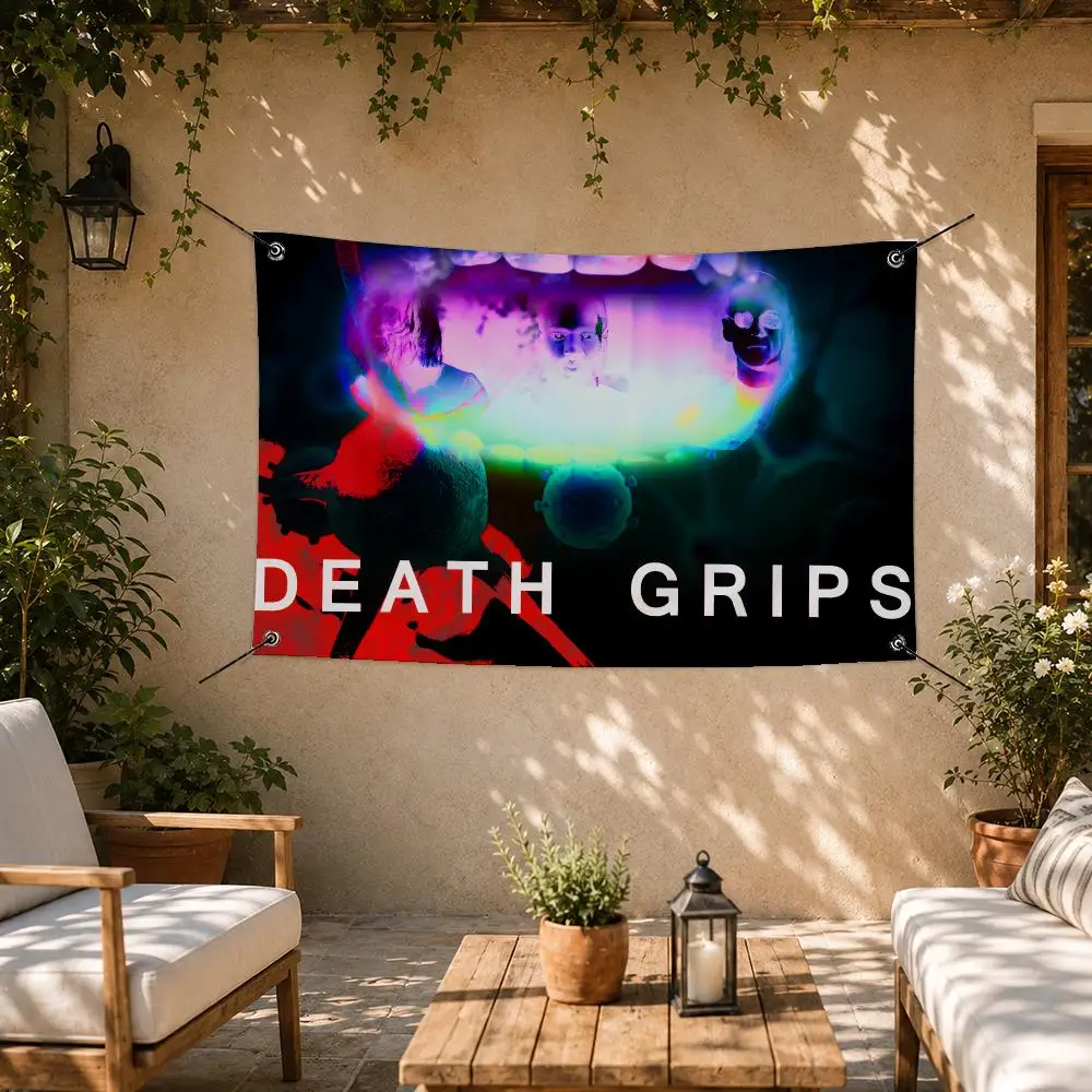 Punk Band Death Grips Flags Room Bedroom Home Outdoor Wall Hanging Concert Printed Background Decoration Art Banne