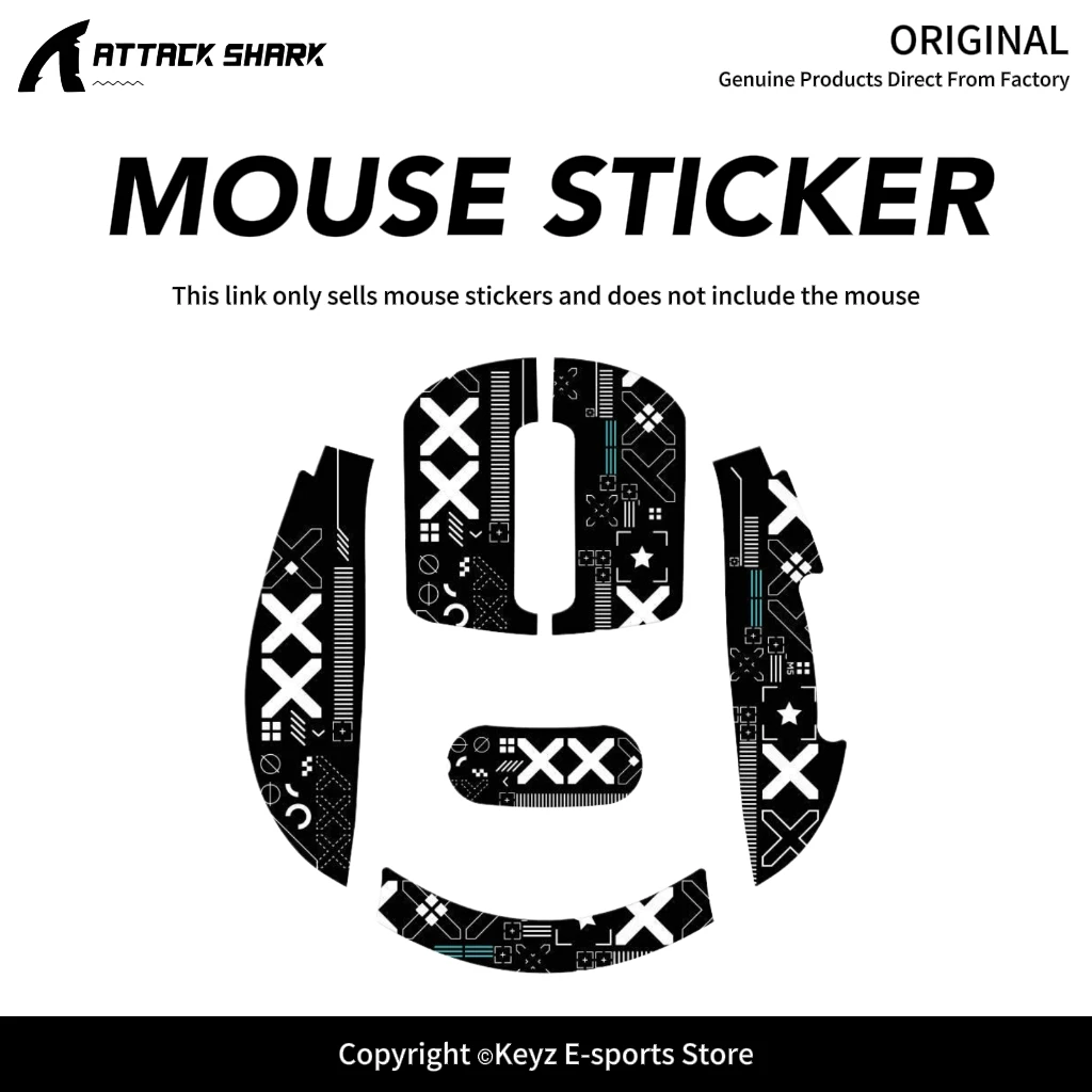 Gaming Mouse Grip for ATTACK SHARK R1/X11/X3/X6 1 Sheets Anti-Slip Waterproof Increase Friction Customized for Mouse Cool Look
