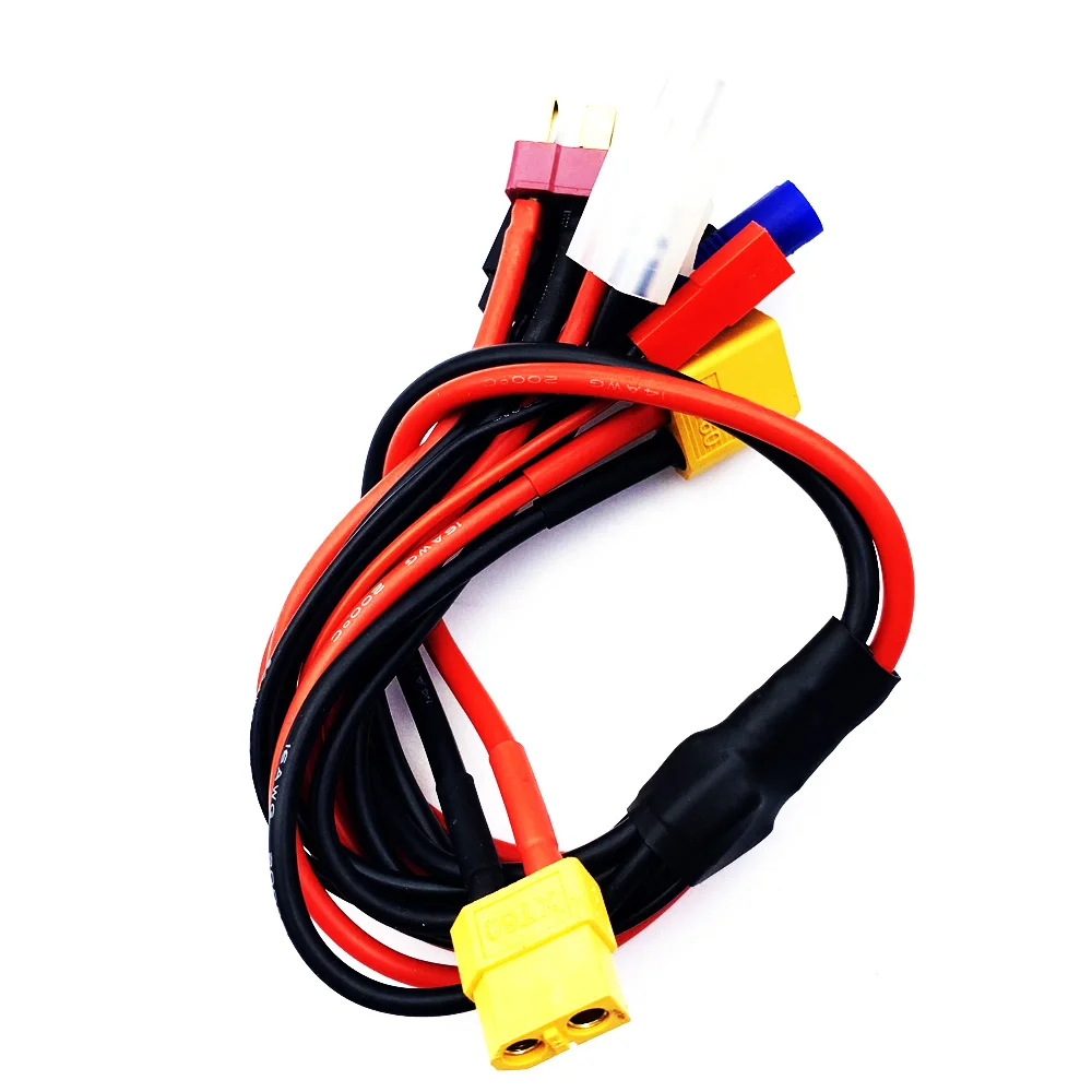 XT60Female To XT/TRX/EC5/JST/JR/L6.2 8 in1 Trailer Combination Charging Silicone wireB6 Wiring charge connector Conversion cable