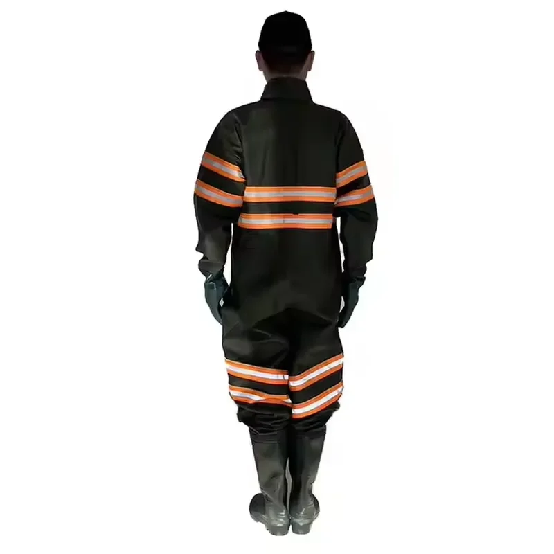 Custom logo full cover PVC fishing waterproof chest wading reflective safety gloves men's and women's logo imprint reflective
