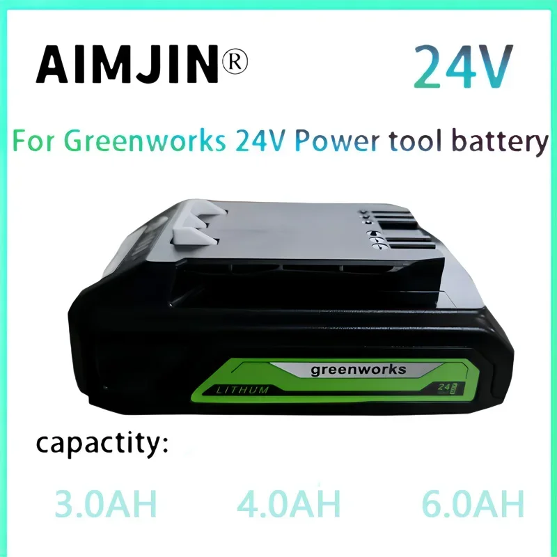 24V 3.0/4.0/6.0Ah lithium-ion rechargeable battery suitable for Greenworks electric tool screwdriver lawn mower lithium battery