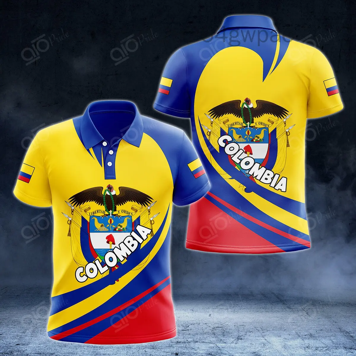 Colombia Flag Map 3D Printed Polo Shirts For Men Clothes Colombian Boy Short Sleeve Fashion Coat Of Arms POLO Shirt Jersey Tops