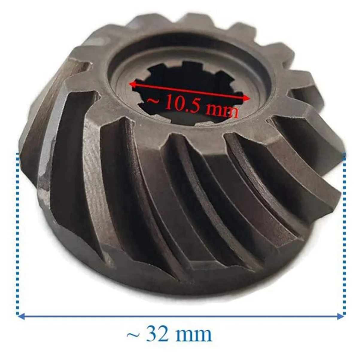 2X Boat Motor Pinion Gear Bevel for Yamaha Outboard 6E7-45551-00 01 F9 F9.9 F15 9.9HP 15HP 13T 2/4-Stroke Before 1996