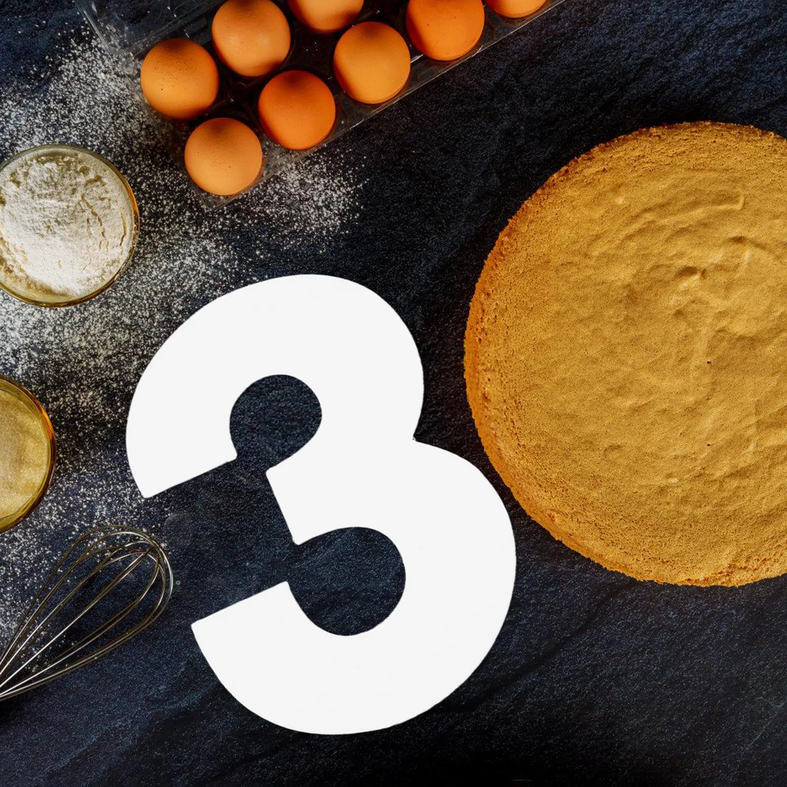 

9Pcs Number Cake Molds 8 Inch Reusable 0-8 Stencils for Birthday Wedding Anniversary DIY Baking Cake Pans Fondant Number Cutters