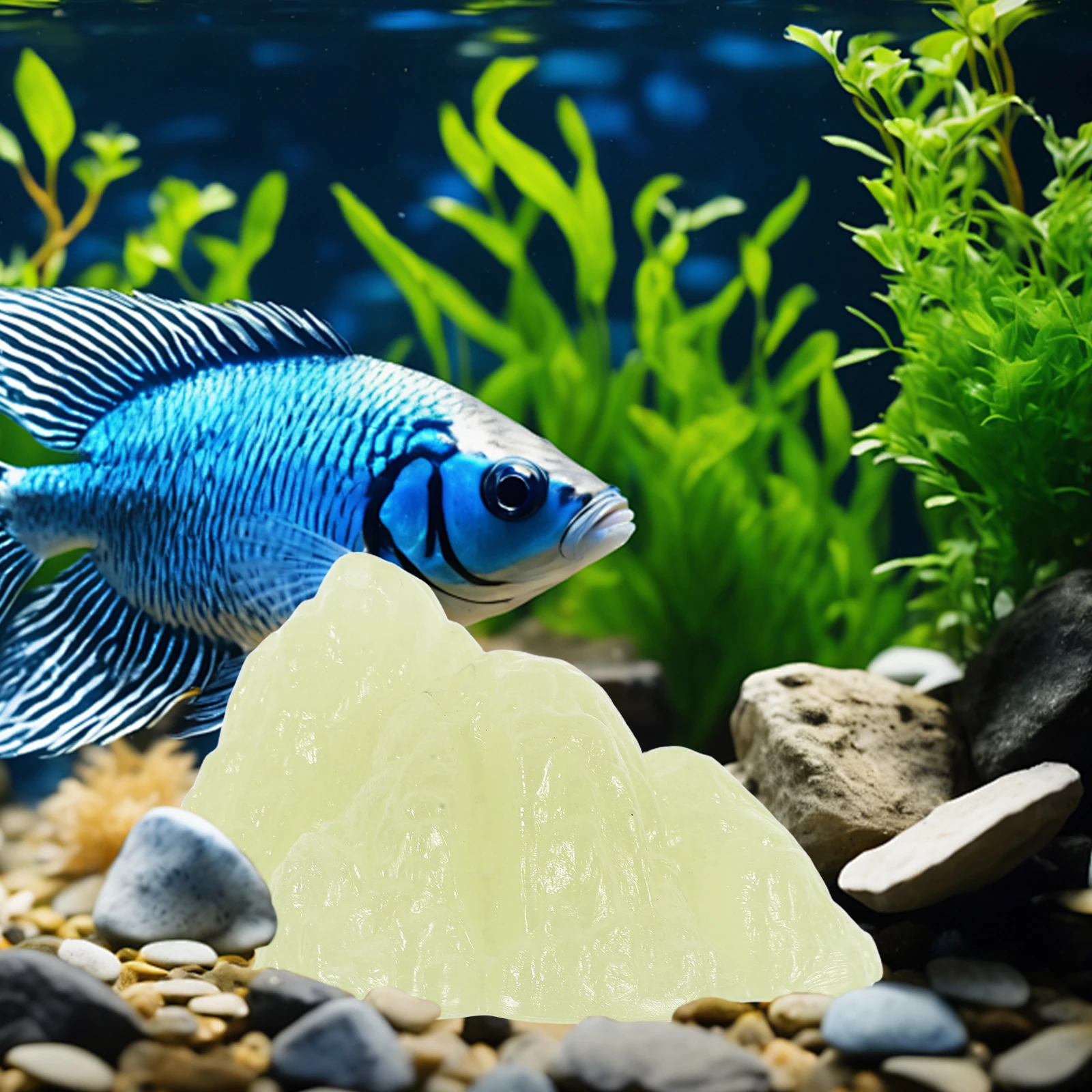 

Glowing River Stones Tank Landscaping Aquarium Decorations Fish Tank Accessories Luminous Rocks For Garden Outdoor