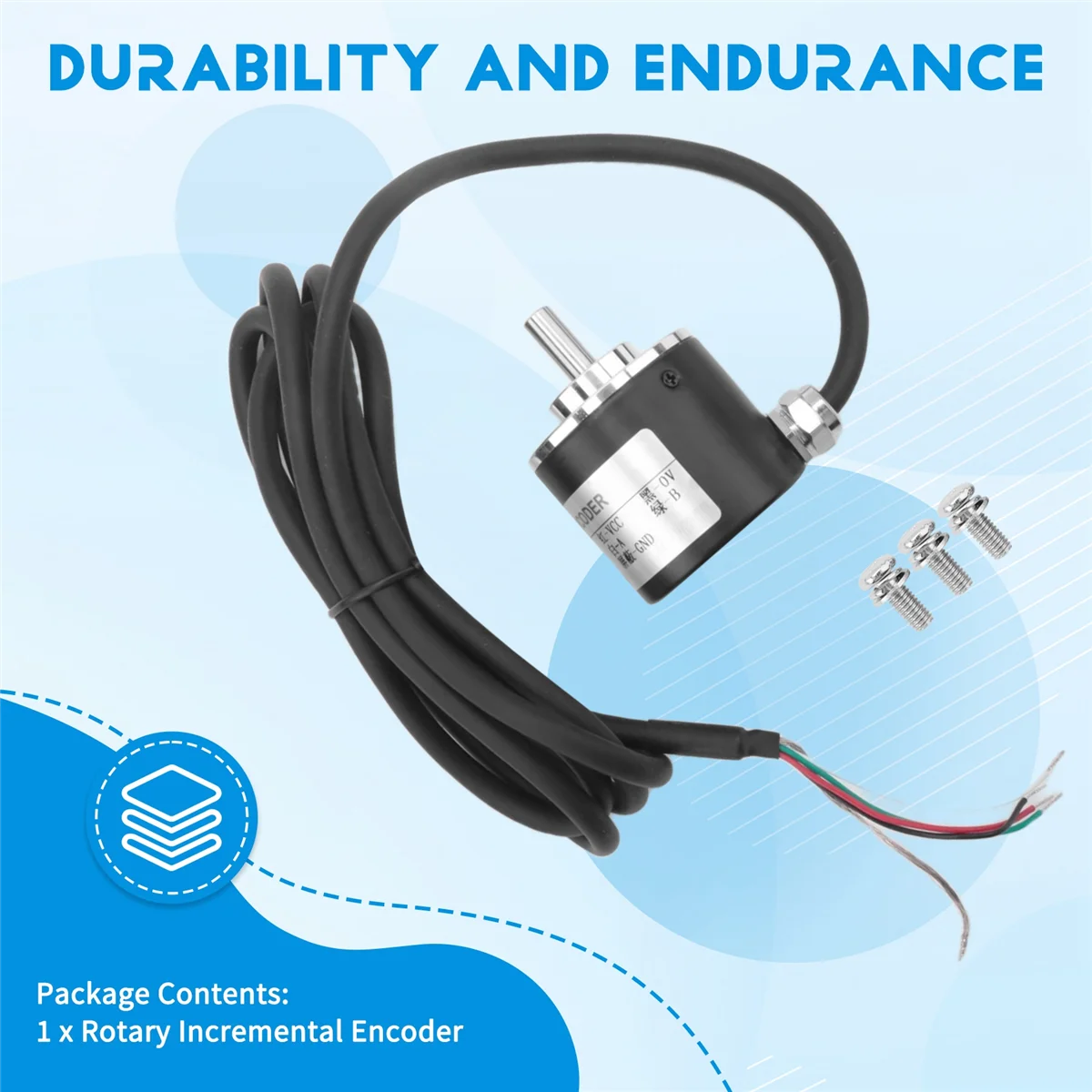 Hot Rotary Incremental Encoder 38S6G5-B-G24N AB 2-Phase Connection 50P/R 5-24V Solid Shaft DC Open Collector NPN Output