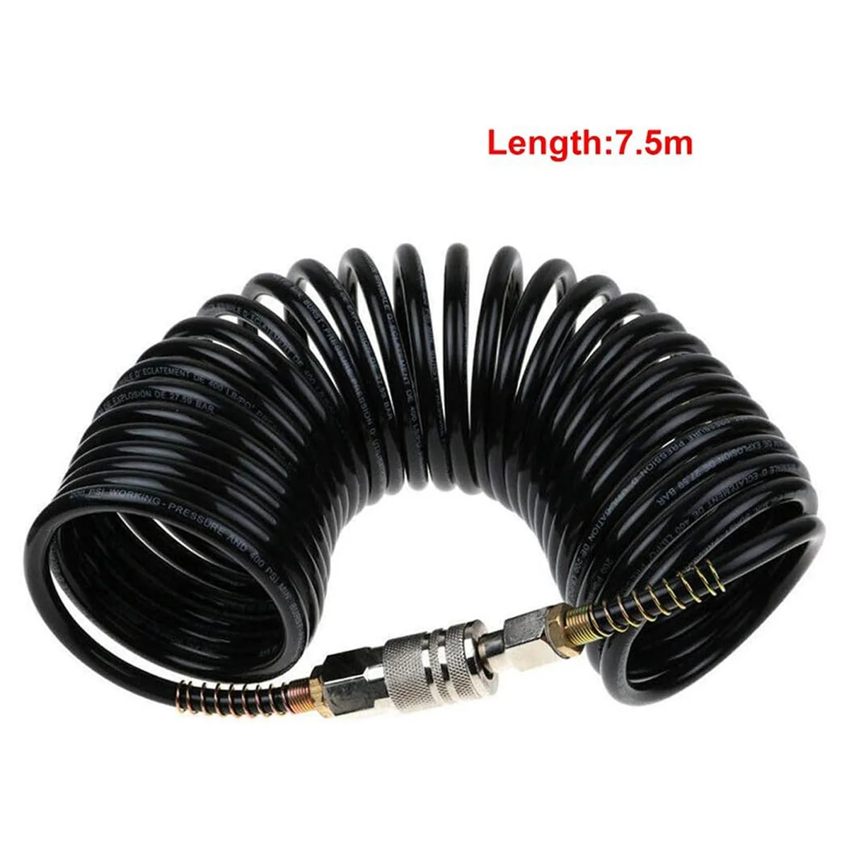

A83Z Air Hose,25ft Air Compressor Hose with Bend Restrictor,PE Air Hose with 1/4 Solid Pure Copper Quick Connect