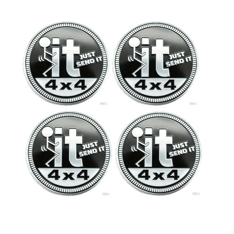 فقط شعار السيارة المقدر بالشارة، 4 × 4 ملصقات شارات السيارات ثلاثية الأبعاد شارات دائرية معدنية لسيارات جيب رانجلر والشاحنات وسيارات الدفع الرباعي