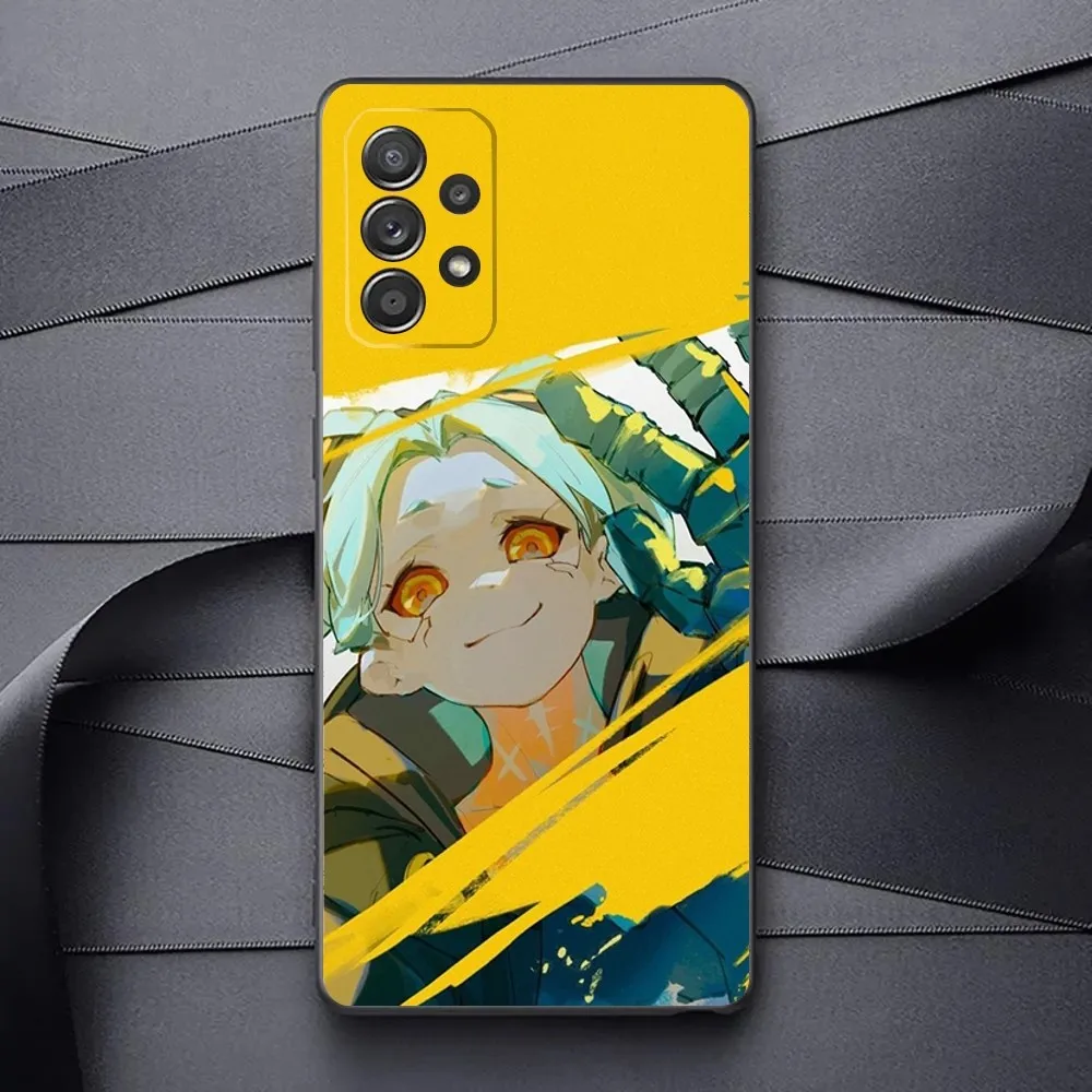 Rebecca C-Cyberpunk E-Edgerunners Phone Case For Samsung Galaxy A13,A21s,A22,A31,A32,A52,A53,A71,A80,A91 Soft Black Phone Cover