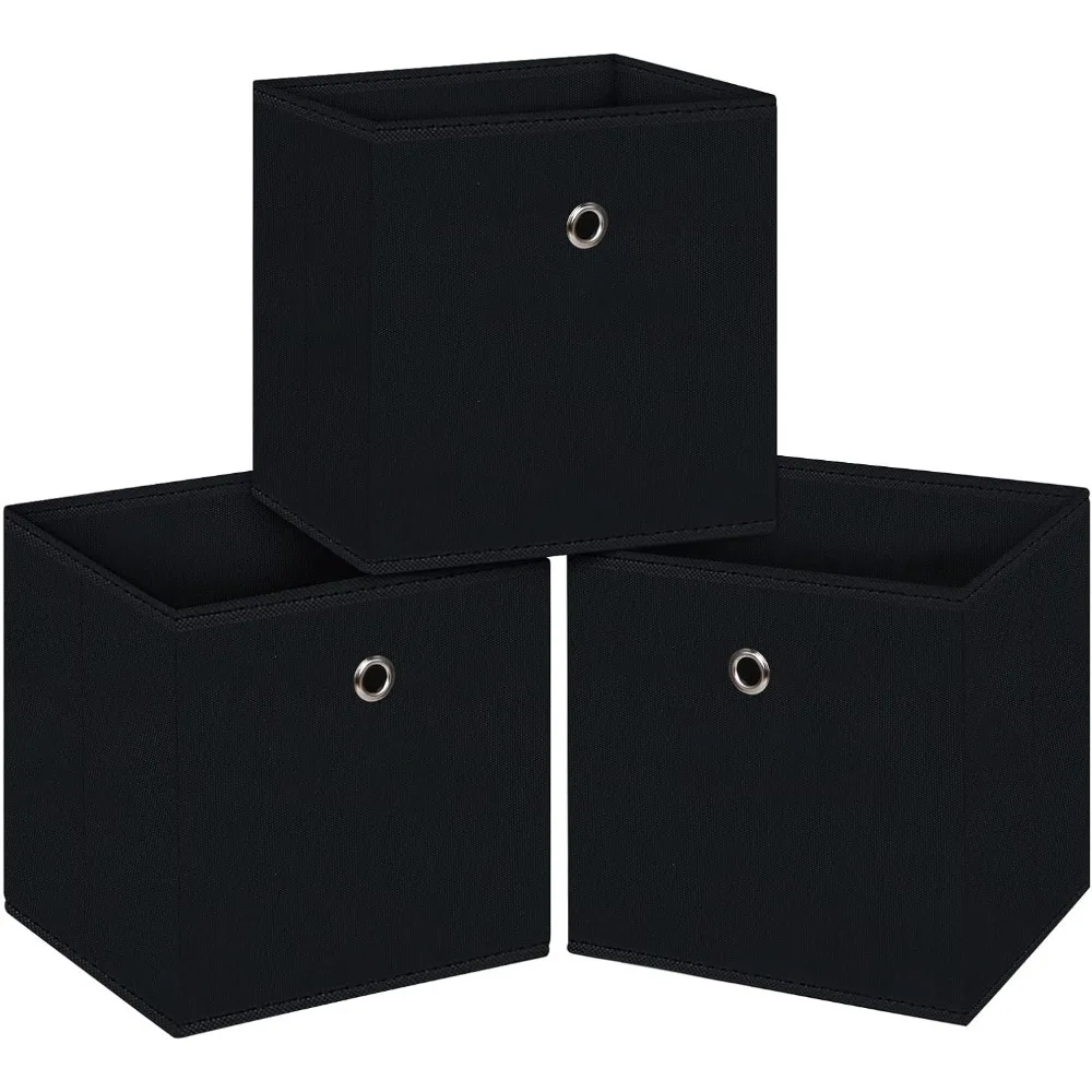 

Foldable Fabric Storage Cubes with Handles Set of Three