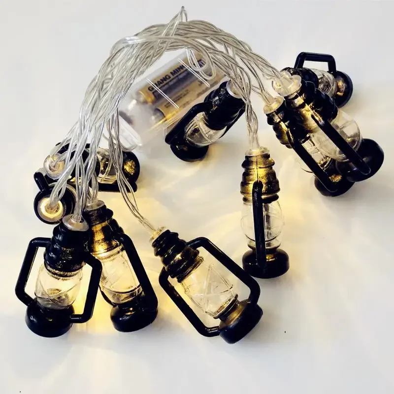 1 STÜCK Kerosin Laterne 1,65 M 10 LED Lichterketten Fee Girlande Lampe für Weihnachten Hochzeit Dekoration