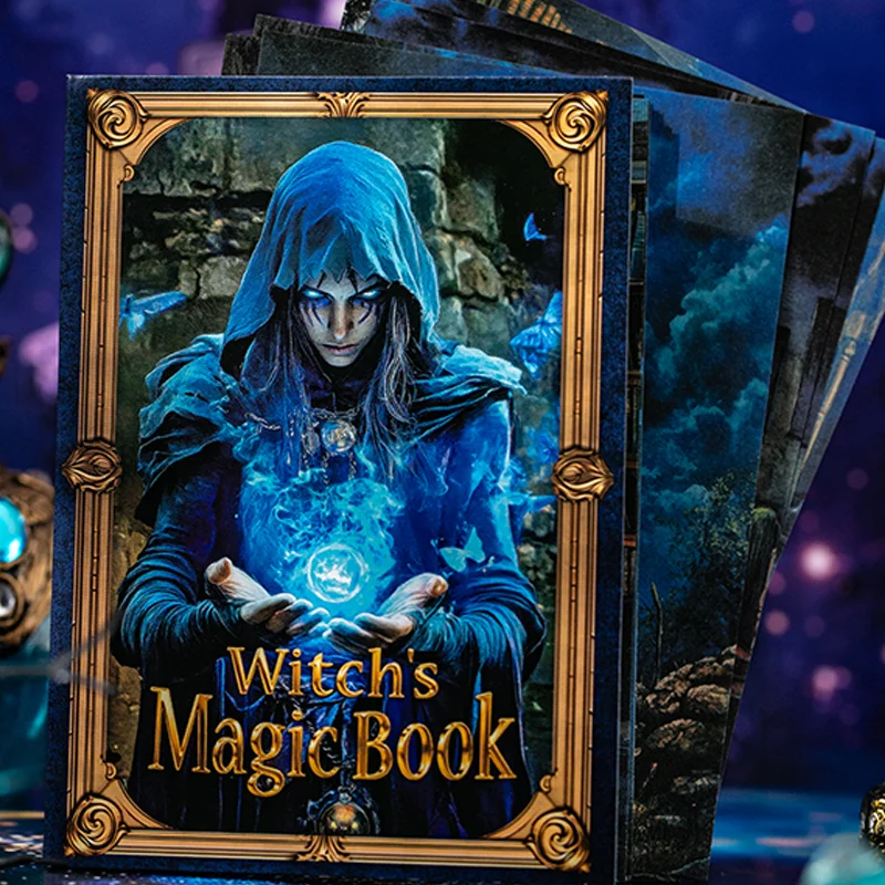 ورق مادة شخصية الهالوين من Mr. Paper 50 ورقة/عبوة من سلسلة الكتب السحرية الساحرة المواد السحرية هدية عيد الهالوين العائلية