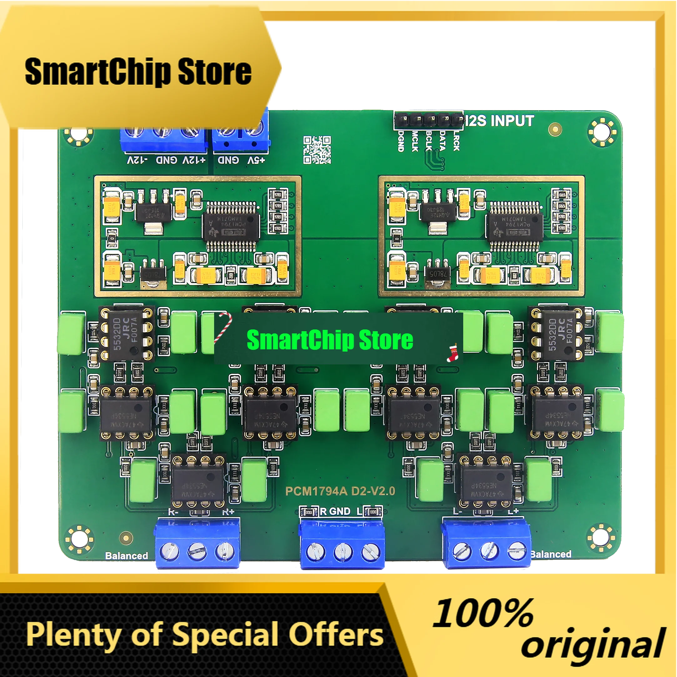 SmCpB-581 Parallel Dual Pcm1794a Decoding Board Dac Gold Plated Hifi Fever 24bit 192khz